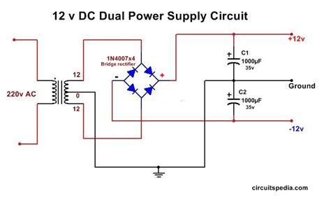 Dual Power Supply Circuit Diagram |12v,15v, 9v Regulated Dual Power Supply