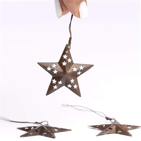 Miniature Rustic Dimensional Star Ornaments - Christmas and Holiday - Primitive Decor - Factory ...