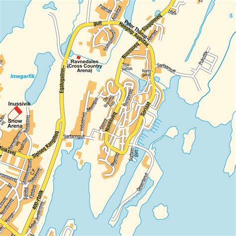 Map Nuuk, Greenland. Maps and directions at hot-map.