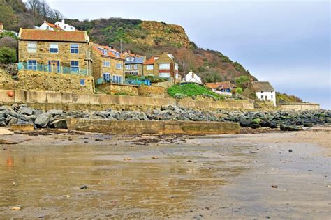 Reflections on Runswick Bay Beach, Along the Cleveland Way, North ...