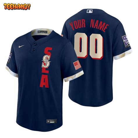 Seattle Mariners Custom Navy 2021 All Star Game Replica Jersey