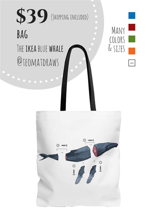 The IKEA Blue Whale --- Bag . #Bag #Fashion #Draws #Illustrations # ...