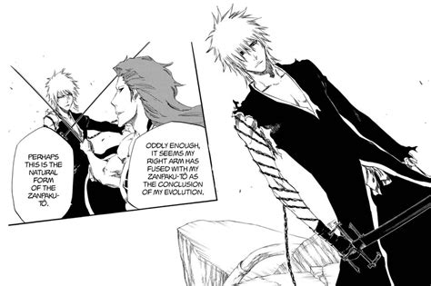 When the hogyoku evolved Aizen, and after Ichigo learnt the FGT, their swords fused with their ...