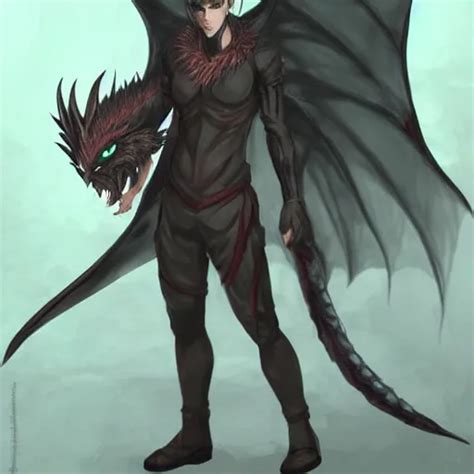 full body anime style human in dragon form, bald, fire | Stable Diffusion