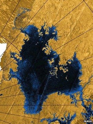 Titan moon's colossal methane seas - BBC News