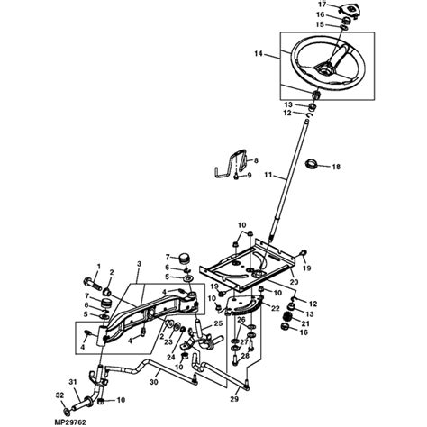 John Deere G110/L100 Series Steering Parts