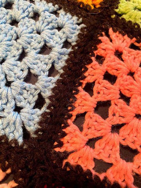 Hand made granny square crochet afghan all the colors of the | Etsy