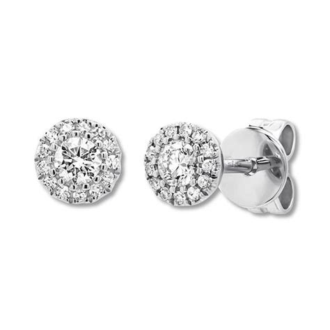 Jared Shy Creation Diamond Earrings 1/5 carat tw 14K White Gold