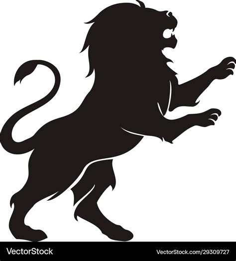 Silhouette lion king heraldry africa fighting logo