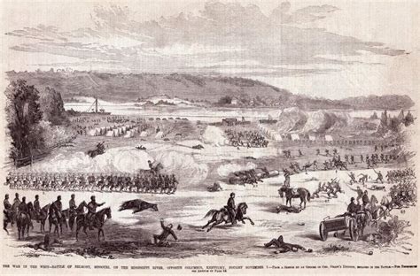 Battle of Belmont, Missouri, November 7, 1861, artist's impression ...