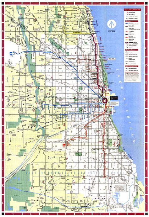 Chicago L system map, 1995 : r/chicago