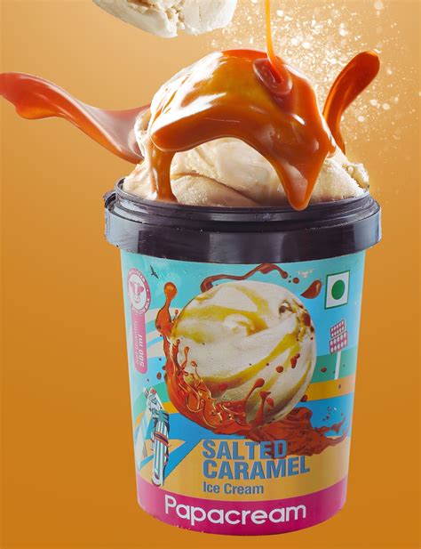 Papacream Salted Caramel Ice Cream [475 ml] – Herbivo