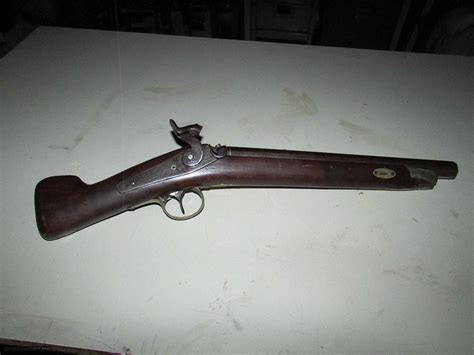 Antique Custom Belgian Early 1800s Short Gun, Black Powder Rifle w/ Octigon Short Barrel.