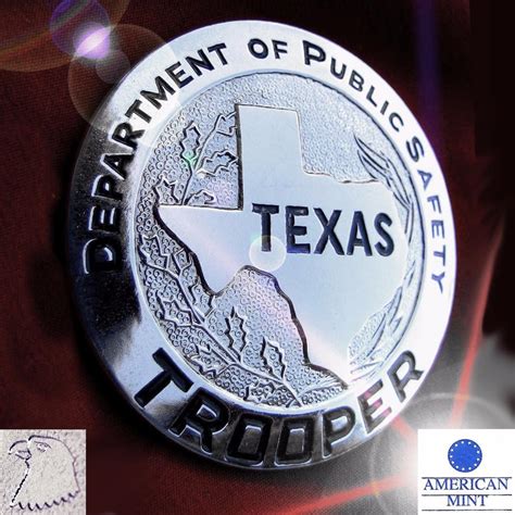 OLD 1940s TEXAS State Trooper Badge, Dept. of Public Safety Police ...