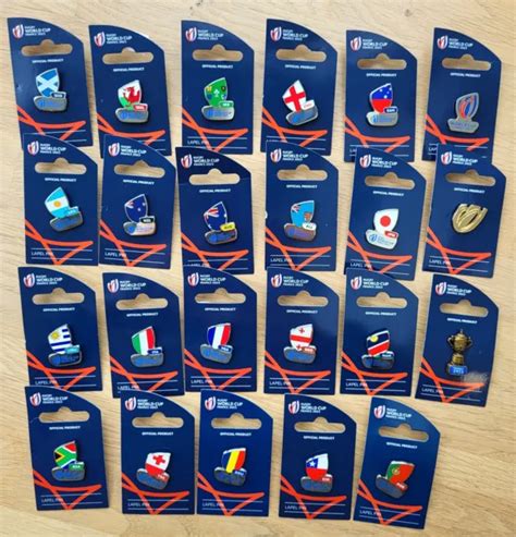 RUGBY WORLD CUP 2023 Teams Pin Badge Complete Collection (Set of 23 ...