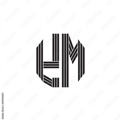 YM Logo monogram outline style linked isolated on white background ...