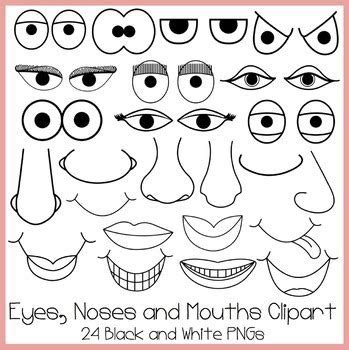 Download coloring pages of eyes nose and mouth Library Binding PDF ...