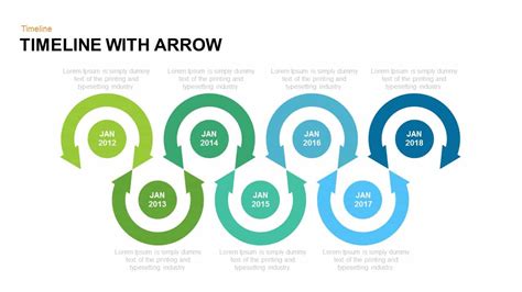 Timeline Arrow Template for PowerPoint and Keynote - Slidebazaar.com