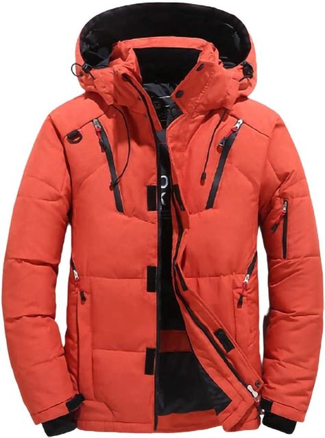 Down Jacket Men's Winter Down Coat Waterproof Ski Jacket Outdoor Parka ...