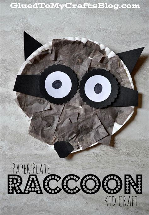 Glued to my Crafts: Paper Plate Raccoon {Kid Craft} | Animal crafts for kids, Preschool crafts ...