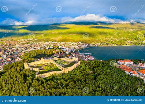 Samuels Fortress at Ohrid in North Macedonia Stock Photo - Image of fortress, architecture ...