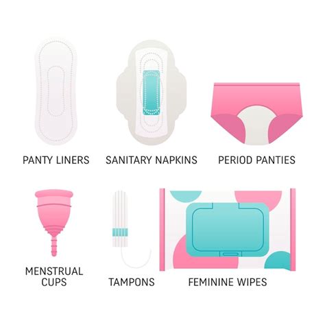 Premium Vector | Feminine hygiene products collection