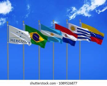 Mercosur Flag Silk Waving Flags Mercosur Stock Illustration 1089526877 | Shutterstock