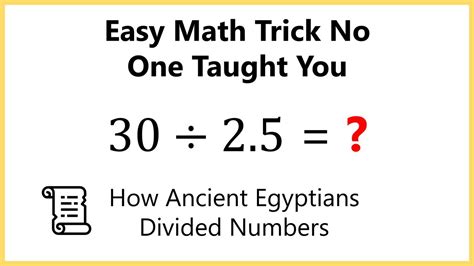 Easy Math Trick No One Taught You - How Ancient Egyptians Divided ...