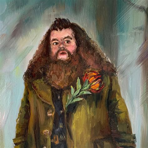 Hagrid Oil Original Painting Artwork Picture 7 by 10 Home | Etsy