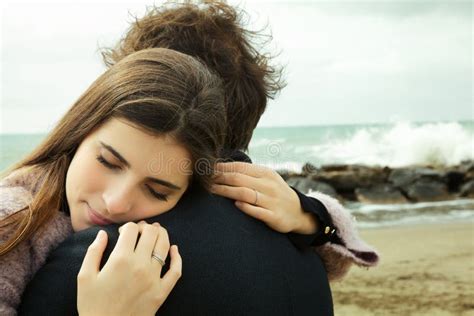 Sad Man Hugging Girlfriend Feeling Negative and Unhappy Stock Image - Image of depressed ...