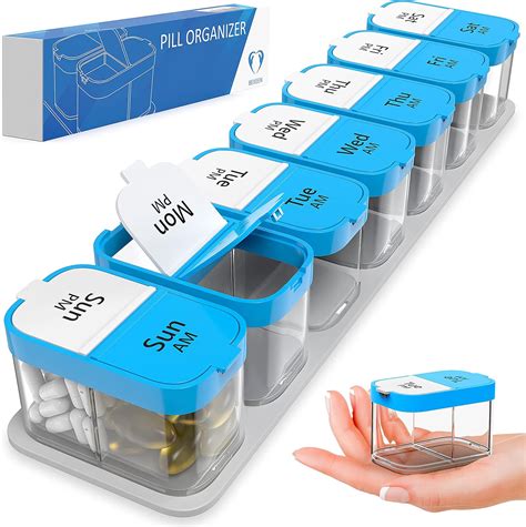 Amazon.com: Extra Large Weekly Pill Organizer - XL Daily Pill Box - 7 ...