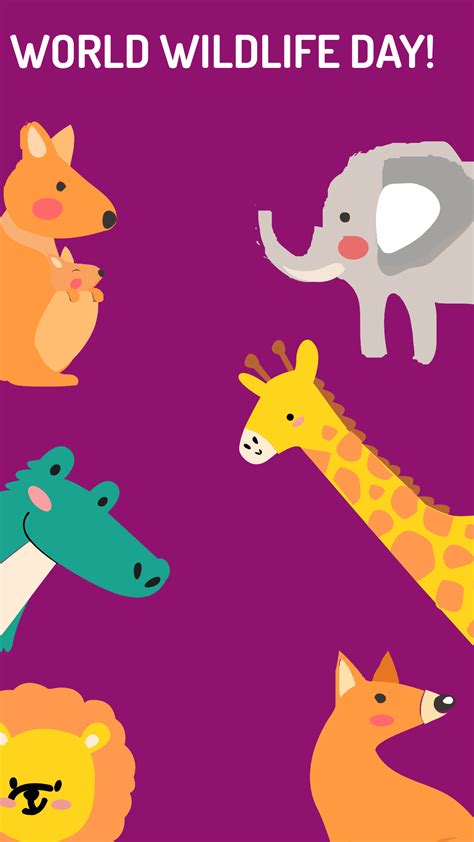 World Wildlife Day iPhone Background Template - Edit Online & Download ...