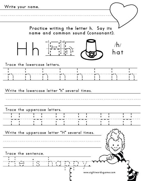 Letter H Worksheets For Preschool | Missemiliejolye