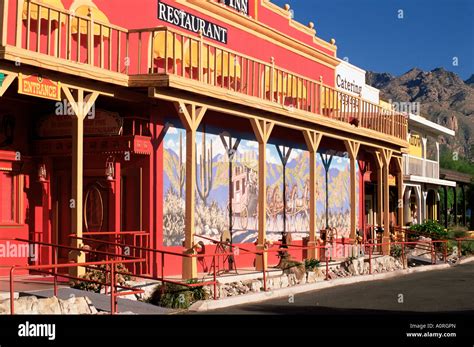 Colourful facadeof the Hidden Valley Inn a Western style restaurant near Sabino Canyon Tucson ...