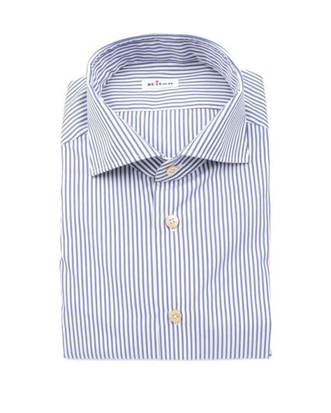 Kiton Men's Shirts 7333 31 in Blue for Men - Lyst