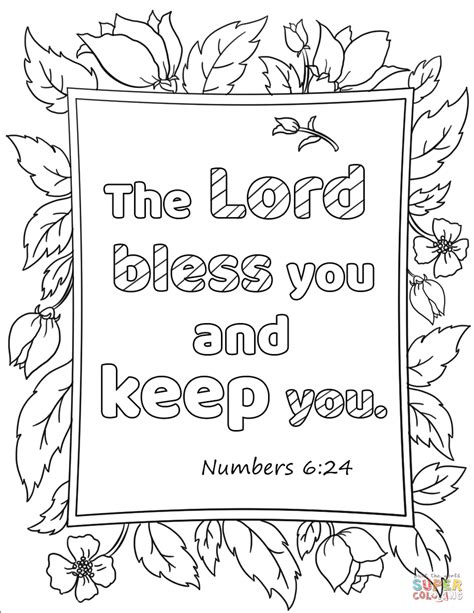 The Lord Bless You and Keep You coloring page | Free Printable Coloring ...