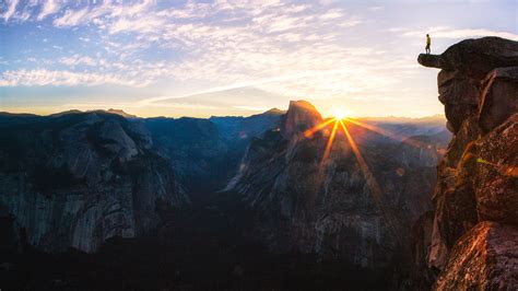 1920x1080 Standing At Glacier Point Sunrise In Yosemite National Park By Laptop Full HD 1080P HD ...