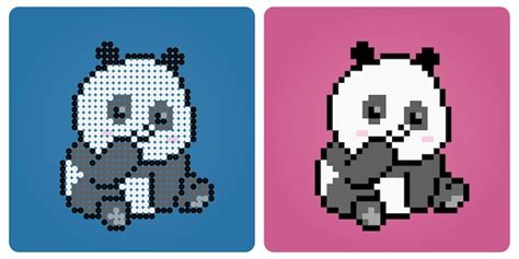 Premium Vector | 8 bit pixel panda is sitting. animals for game assets ...