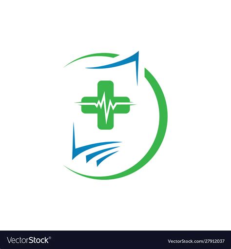 Symbol medical record logo icon design template Vector Image