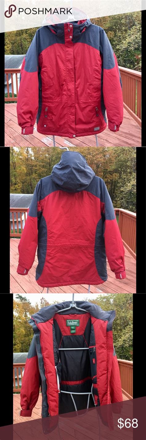 LL BEAN HOODED WINTER COAT PREOWNED GREAT CONDITION INTERIOR POCKET ...