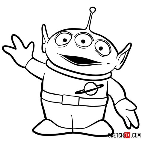 How to draw Green Alien | Toy Story | Alien drawings, Toy story tattoo, Toy story characters