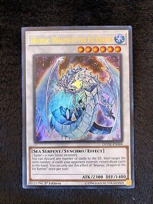 YuGiOh BRIONAC, DRAGON OF THE ICE BARRIER DUDE-EN008 Ultra Rare 1st M ...