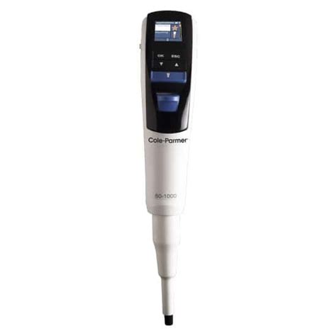 Cole-Parmer Electronic Pipette, Single Channel, 50 to 1000 µL from Cole ...