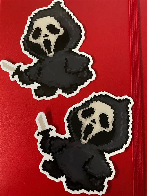 Pixel Art Ghostface Sticker - Etsy