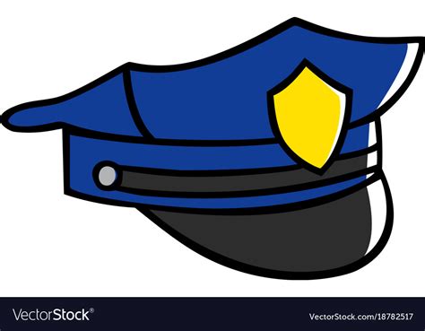 Police hat Royalty Free Vector Image - VectorStock