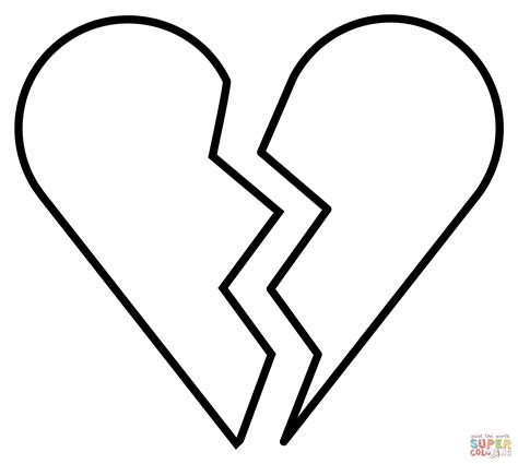 Broken Heart Emoji Coloring Page Free Printable Coloring Pages | My XXX Hot Girl
