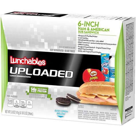 Oscar Mayer Lunchables Uploaded 6-inch Ham & American Sub Sandwich with ...