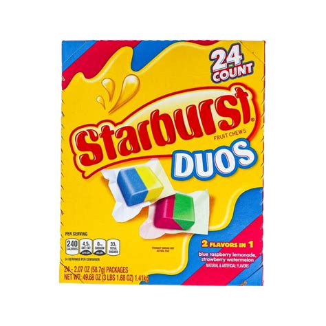 Starburst Duos Chewy Candy 24 Count - 2.07 oz - The Club Price