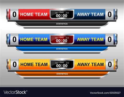 Scoreboard design elements Royalty Free Vector Image