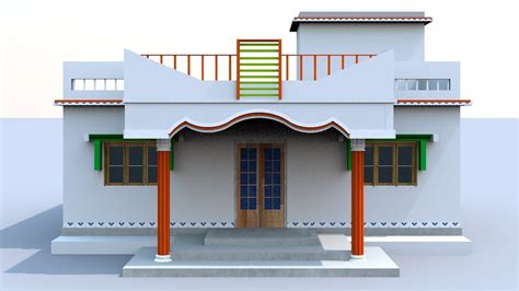 Beautiful 3 Bedroom Indianstyle Village House Plan Small Home Plans By Prem S You